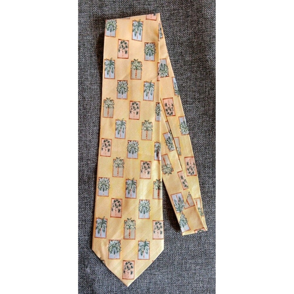 Tie 70s 80s 90s Y2K New Vintage Stock Tommy Bahamas Yellow 59 Inches